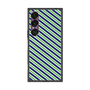 プレミアムスクエアケース［ Small Stripe - Navy × Green ］