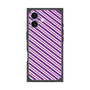 プレミアムスクエアケース［ Small Stripe - Purple × Pink ］