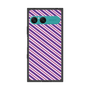 プレミアムスクエアケース［ Small Stripe - Purple × Pink ］