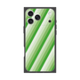 プレミアムスクエアケース［ Middle Stripe - Green ］