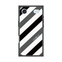 プレミアムスクエアケース［ Big Stripe - Black × Gray ］