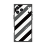 プレミアムスクエアケース［ Big Stripe - Black × Gray ］
