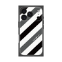 プレミアムスクエアケース［ Big Stripe - Black × Gray ］