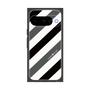 プレミアムスクエアケース［ Big Stripe - Black × Gray ］