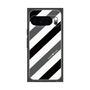 プレミアムスクエアケース［ Big Stripe - Black × Gray ］
