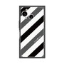 プレミアムスクエアケース［ Big Stripe - Black × Gray ］