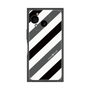 プレミアムスクエアケース［ Big Stripe - Black × Gray ］