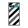 プレミアムスクエアケース［ Big Stripe - Black × Gray ］