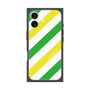 プレミアムスクエアケース［ Big Stripe - Green × Yellow ］