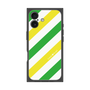 プレミアムスクエアケース［ Big Stripe - Green × Yellow ］