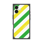 プレミアムスクエアケース［ Big Stripe - Green × Yellow ］