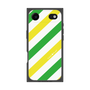 プレミアムスクエアケース［ Big Stripe - Green × Yellow ］