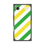 プレミアムスクエアケース［ Big Stripe - Green × Yellow ］