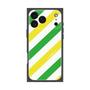 プレミアムスクエアケース［ Big Stripe - Green × Yellow ］