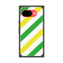 プレミアムスクエアケース［ Big Stripe - Green × Yellow ］