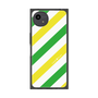プレミアムスクエアケース［ Big Stripe - Green × Yellow ］