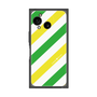 プレミアムスクエアケース［ Big Stripe - Green × Yellow ］