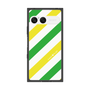 プレミアムスクエアケース［ Big Stripe - Green × Yellow ］
