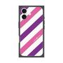 プレミアムスクエアケース［ Big Stripe - Purple × Pink ］