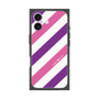 プレミアムスクエアケース［ Big Stripe - Purple × Pink ］