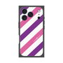 プレミアムスクエアケース［ Big Stripe - Purple × Pink ］