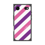 プレミアムスクエアケース［ Big Stripe - Purple × Pink ］