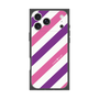 プレミアムスクエアケース［ Big Stripe - Purple × Pink ］