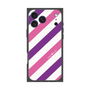 プレミアムスクエアケース［ Big Stripe - Purple × Pink ］