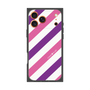 プレミアムスクエアケース［ Big Stripe - Purple × Pink ］