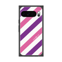 プレミアムスクエアケース［ Big Stripe - Purple × Pink ］