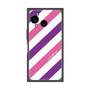 プレミアムスクエアケース［ Big Stripe - Purple × Pink ］