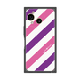 プレミアムスクエアケース［ Big Stripe - Purple × Pink ］