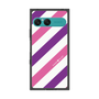 プレミアムスクエアケース［ Big Stripe - Purple × Pink ］
