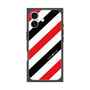 プレミアムスクエアケース［ Big Stripe - Red × Black ］