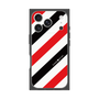 プレミアムスクエアケース［ Big Stripe - Red × Black ］