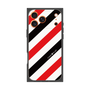 プレミアムスクエアケース［ Big Stripe - Red × Black ］