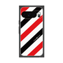 プレミアムスクエアケース［ Big Stripe - Red × Black ］