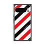プレミアムスクエアケース［ Big Stripe - Red × Black ］