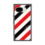 プレミアムスクエアケース［ Big Stripe - Red × Black ］