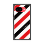 プレミアムスクエアケース［ Big Stripe - Red × Black ］