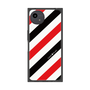 プレミアムスクエアケース［ Big Stripe - Red × Black ］