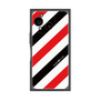 プレミアムスクエアケース［ Big Stripe - Red × Black ］