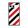 プレミアムスクエアケース［ Big Stripe - Red × Black ］