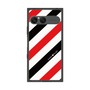 プレミアムスクエアケース［ Big Stripe - Red × Black ］