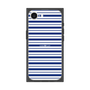 プレミアムスクエアケース［ Small Border - Navy ］