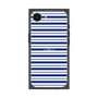 プレミアムスクエアケース［ Small Border - Navy ］