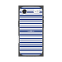 プレミアムスクエアケース［ Small Border - Navy ］