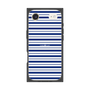 プレミアムスクエアケース［ Small Border - Navy ］