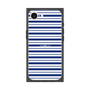 プレミアムスクエアケース［ Small Border - Navy ］