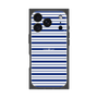 プレミアムスクエアケース［ Small Border - Navy ］